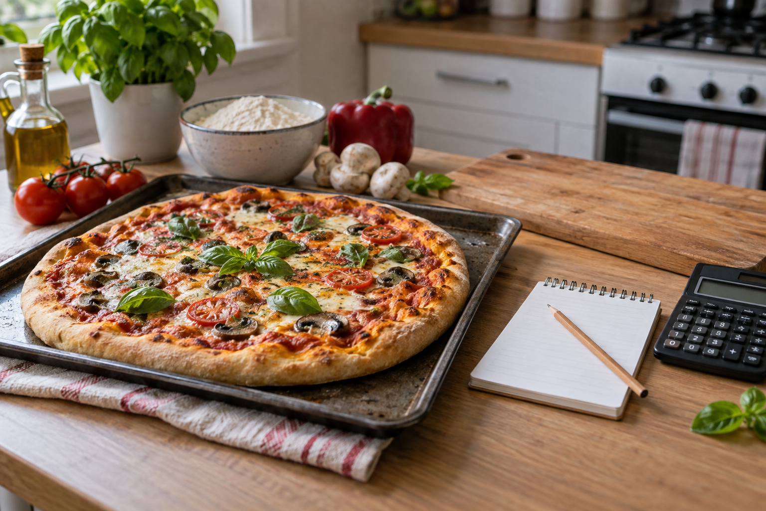 Pizza făcută acasă: cum calculezi costul real pe porție